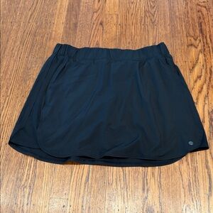 Apana Women's Black Workout Skort with Built-In Biker Shorts – Size Large